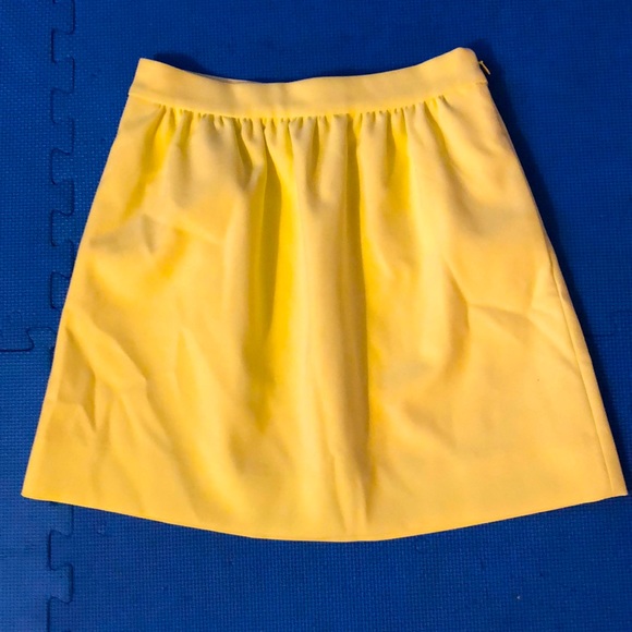 J Crew lined yellow skirt - US 00 - Picture 1 of 9